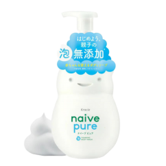 KRACIE Жидкое мыло-пенка для тела для всей семьи, без аромата Naive Pure Foam Body Soap 550 мл.