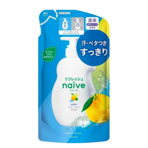 KRACIE Освежающее жидкое мыло с ароматом грейпфрута и лайма, Naive Refresh Body Soap 380 мл. мягкая упаковка