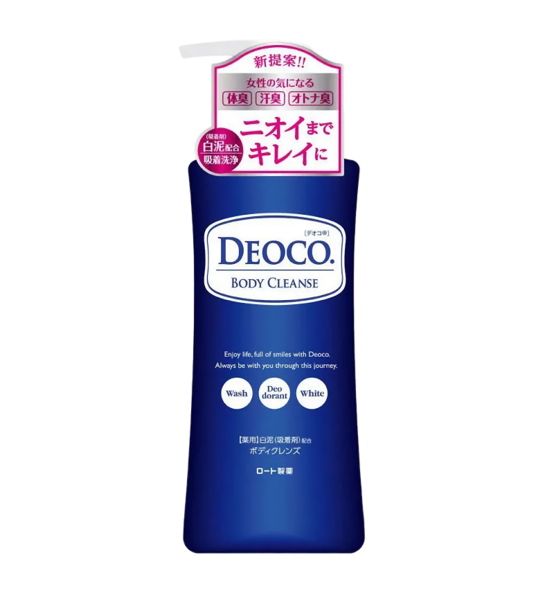 ROHTO Жидкое мыло для тела против возрастного запаха с цветочным ароматом, Deoco Body Cleanse 350 мл