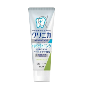 LION Зубная паста комплексного действия "Clinica advantage Citrus mint" для восстановления белизны и красоты зубной эмали со вкусом цитрусовой мяты 130 гр