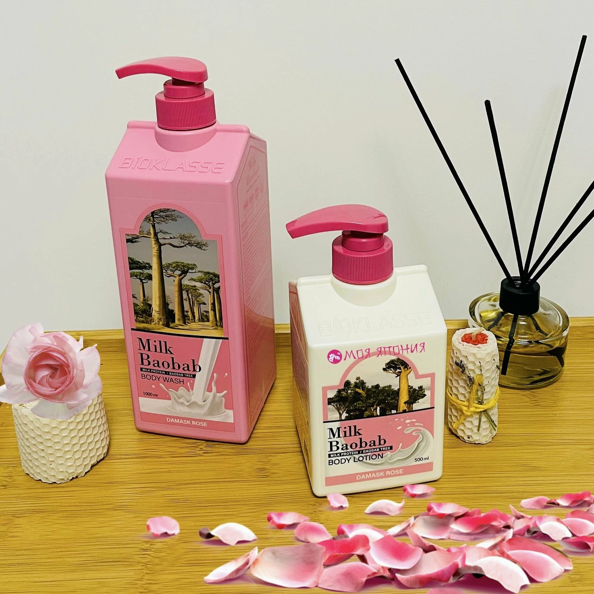 Milk Baobab Гель для душа с дамасской розой, Original Body Wash Damask Rose, 1000 мл.