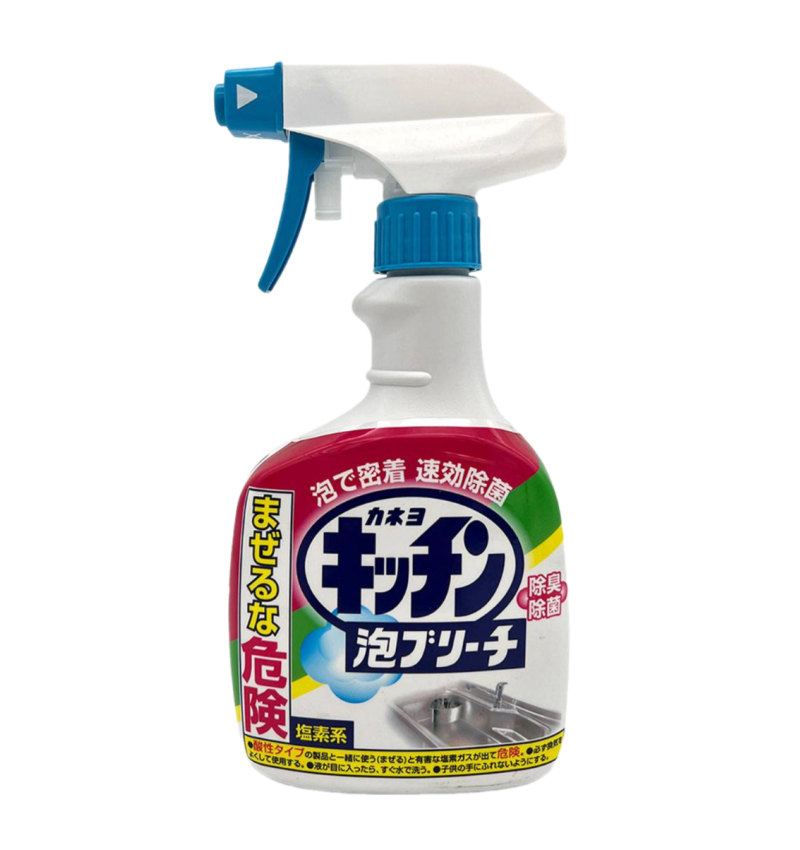 Kaneyo Пенящийся хлорный отбеливатель для кухни Foaming Bleach for kitchen, 400 мл спрей