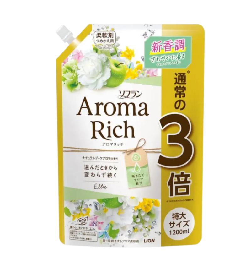 Lion Кондиционер для белья длительного действия / Aroma Rich Ellie, 1200 мл.