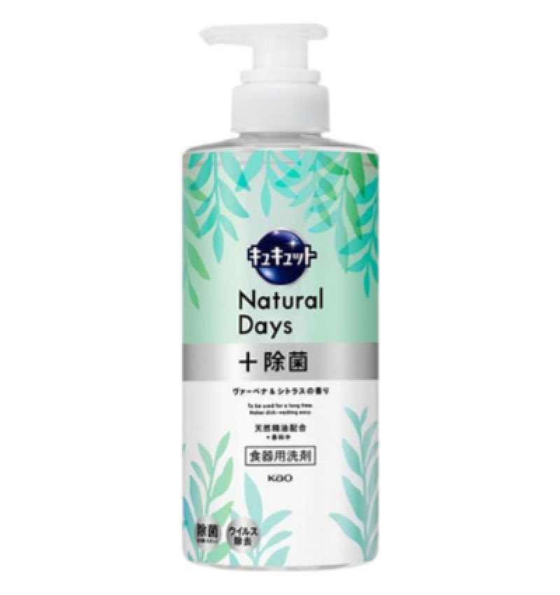 KAO Средство для мытья  посуды , с ароматом вербены и цитрусовых, "Cucute Natural Days Verbena Citrus", 500 мл.