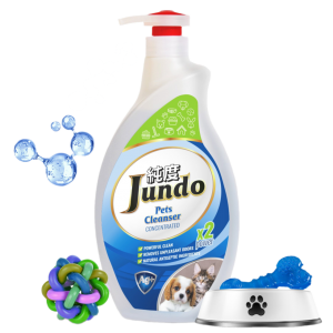 Jundo Концентрированный гель для уборки за домашними животными Pets cleanser с ионами серебра и коллагеном, 1000 мл.