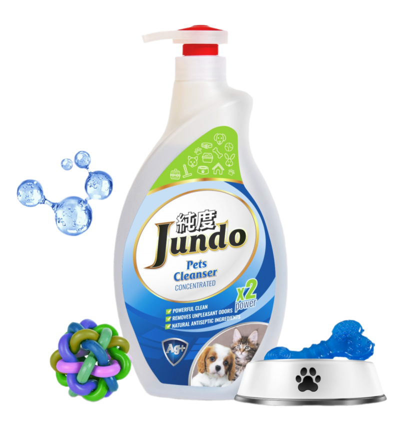 Jundo Концентрированный гель для уборки за домашними животными Pets cleanser с ионами серебра и коллагеном, 1000 мл.