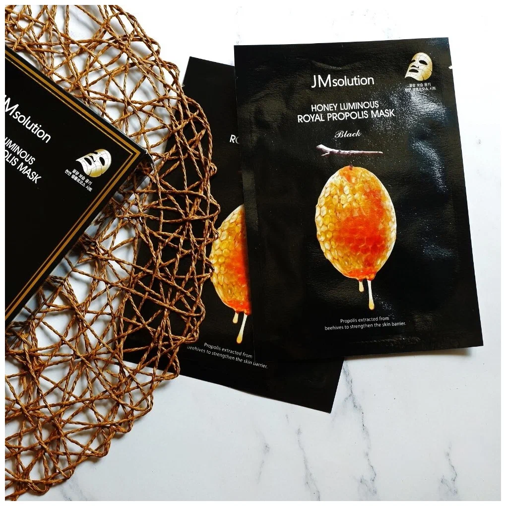 JMsolution Восстанавливающая тканевая маска с прополисом Honey Luminous Royal Propolis Mask 1шт.