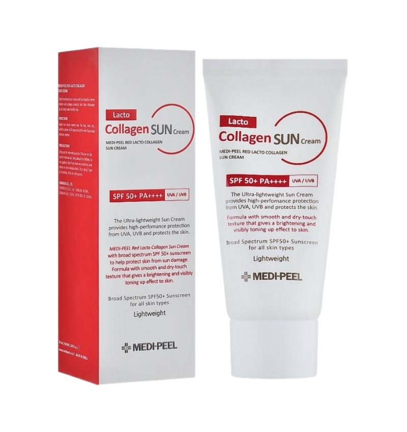 Medi-Peel Солнцезащитный крем с коллагеном Red Lacto Collagen Sun Cream SPF50+ PA++++ 50мл.