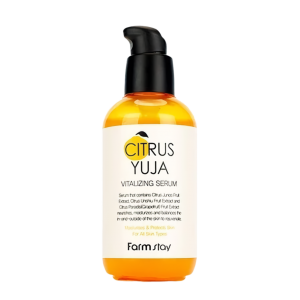  FarmStay Освежающая сыворотка для лица с экстрактом юдзу Citrus Yuja Vitalizing Serum, 100 мл.