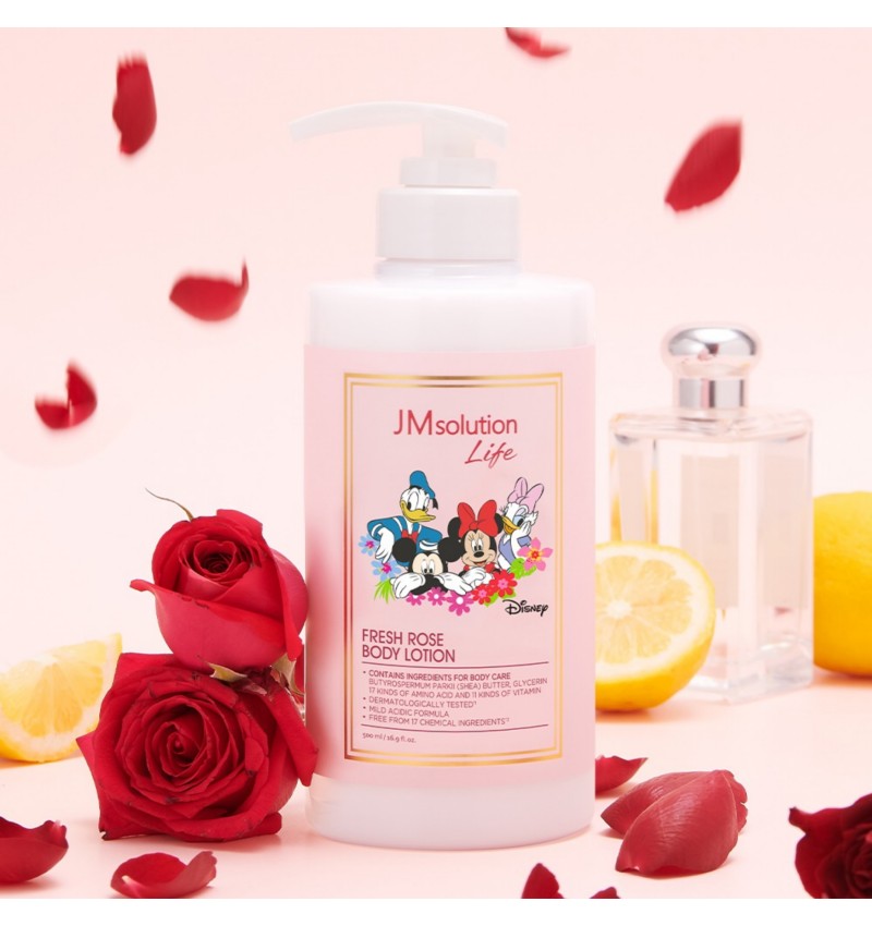 JMsolution Увлажняющий парфюмированный лосьон для тела Life Disney Body Lotion Fresh Rose 500мл.