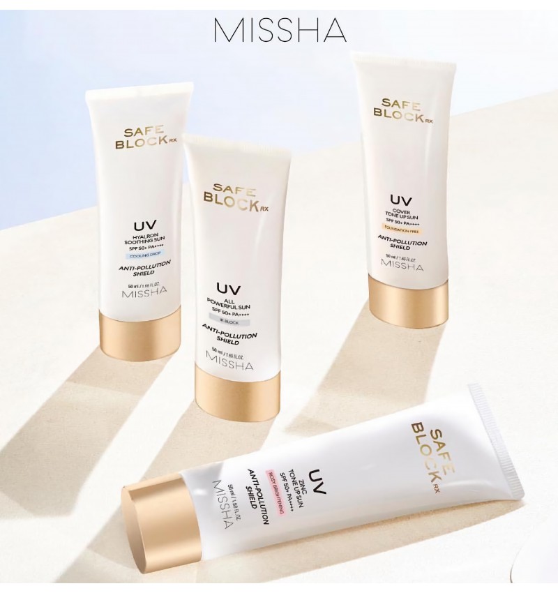 Missha Солнцезащитный крем с корректировкой тона Safe Block RX UV Cover Tone Up Sun SPF 50+ PA++++ 50 мл.