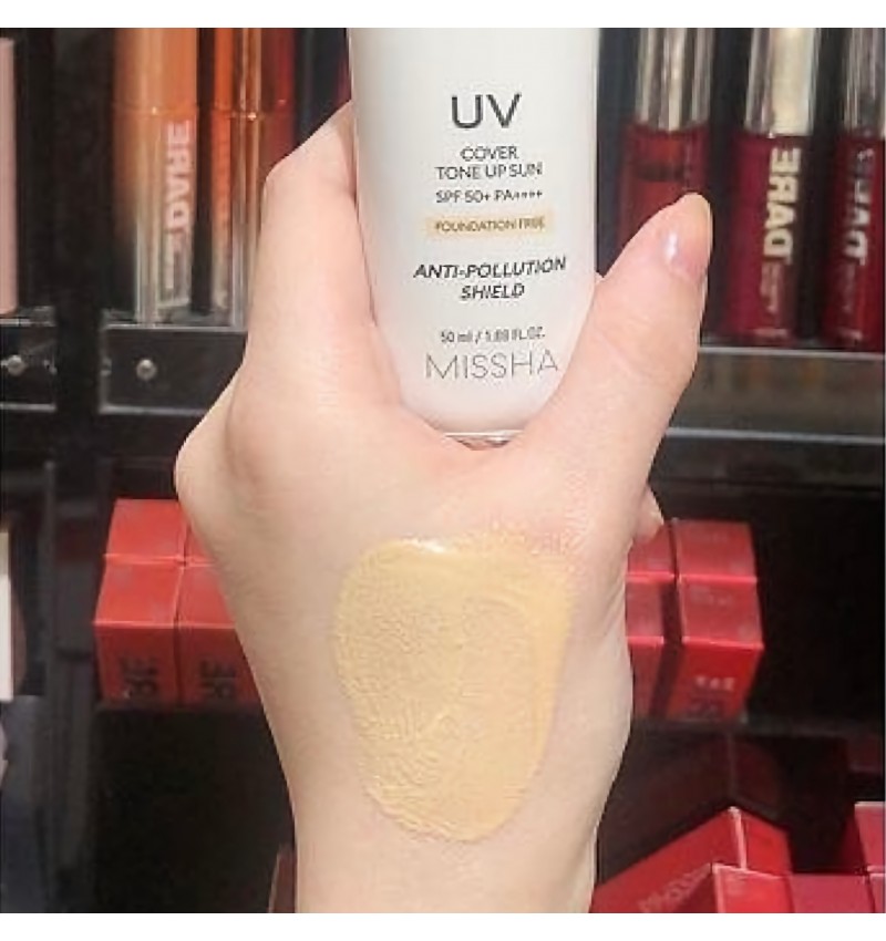 Missha Солнцезащитный крем с корректировкой тона Safe Block RX UV Cover Tone Up Sun SPF 50+ PA++++ 50 мл.