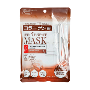 Japan Gals Курс масок для лица с коллагеном / Pure 5 Essence, 7 шт.