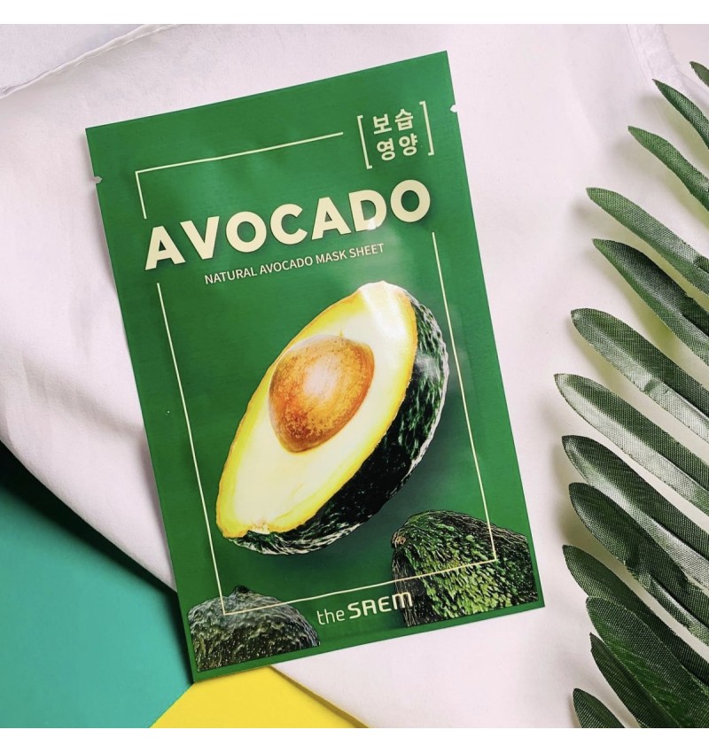 The Saem Маска тканевая с экстрактом авокадо, Natural Avocado Mask Sheet 1 шт