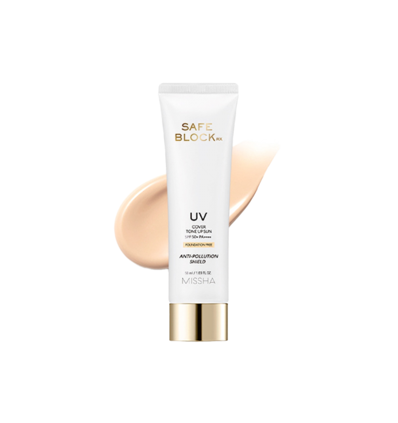 Missha Солнцезащитный крем с корректировкой тона Safe Block RX UV Cover Tone Up Sun SPF 50+ PA++++ 50 мл.