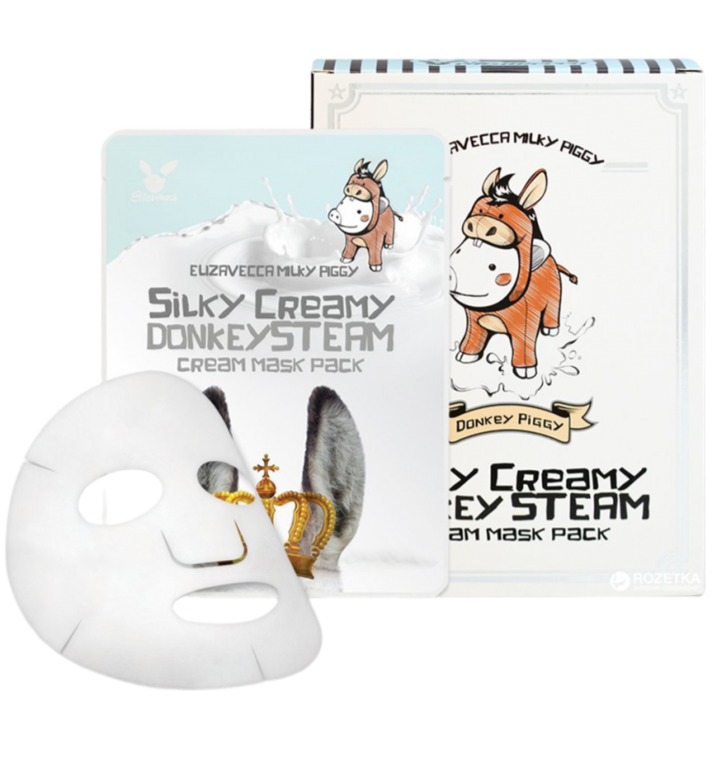 Elizavecca Питательная тканевая маска с паровым кремом Silky Creamy Donkey Steam Cream Mask Pack 1шт.