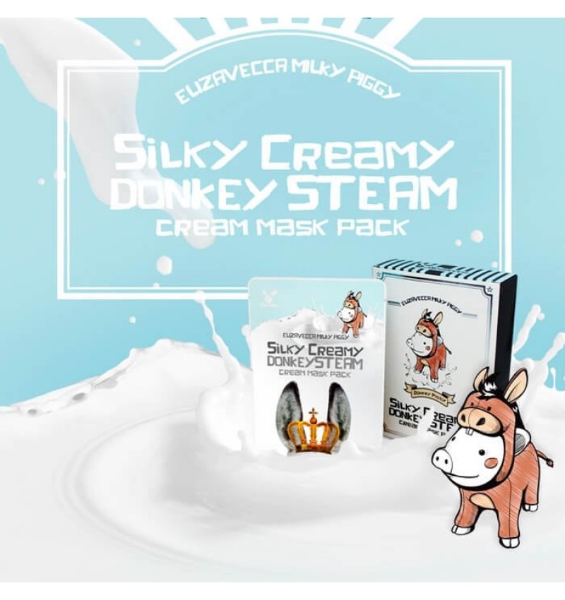 Elizavecca Питательная тканевая маска с паровым кремом Silky Creamy Donkey Steam Cream Mask Pack 1шт.