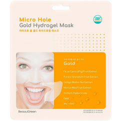 Beauugreen Маска гидрогелевая Gold c коллоидным золотом Micro Hole Gold Hydrogel Mask, 30 г