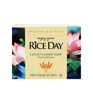 LION Парфюмированное туалетное мыло для тела с маслом рисовых отрубей и лотосом Rice Day Soap Cheong 100 гр
