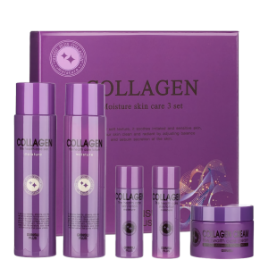 Giinsu Набор для лица уходовый с коллагеном Collagen Moisture Skin Care 3Set 150 мл*2шт/50мл/30*2шт