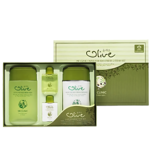 3W Clinic Набор для лица мужской с экстрактом оливы, Olive For Man Fresh 2 Items Set