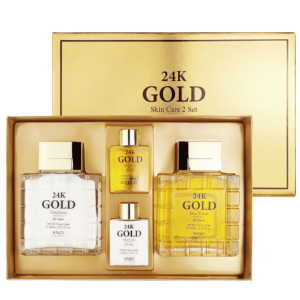 ANJO Антивозрастной уходовый набор для мужчин на основе чистого золота / 4KGold Mens Skin Care 2 Set  150мл*2+30мл*2