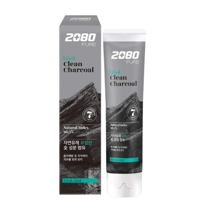 Aekyung Зубная паста с углем и мятой / Dental Clinic 2080 Black Clean Charcoal Toothpaste, 120 гр.