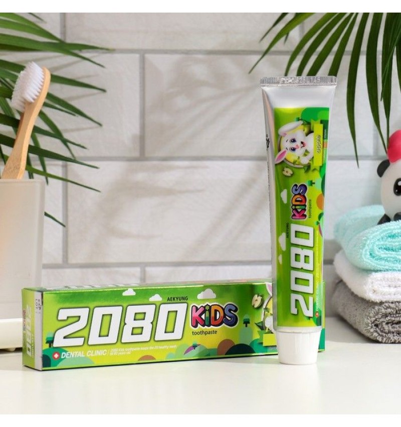 Kerasys Зубная паста детская со вкусом яблока / Dental Clinic  2080 Kids Applesauce Toothpaste (2+), 80 гр. 