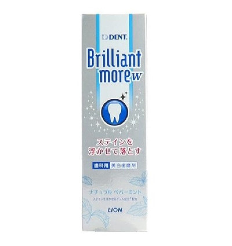 LION DENT Brilliant More Natural Peppermint Зубная паста отбеливающая и предотвращающая неприятный запах изо рта, со вкусом натуральной мяты, туба 90 гр.