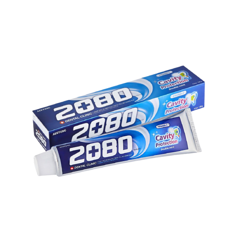 Aekyung Зубная паста со фтором "Натуральная мята" / Dental Clinic 2080 Cavity Protection, 120 гр.