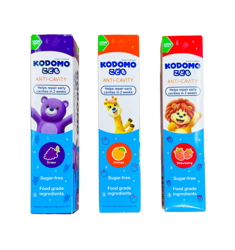 LION Детская зубная паста Виноград Kodomo Anti Cavity Toothpaste Grape, 80 гр.