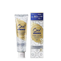 SUNSTAR Ora2 Premium Японская отбеливающая зубная паста, укрепление эмали, защита от кариеса, без SLS и карбоната кальция, с мятным вкусом, 100 гр.
