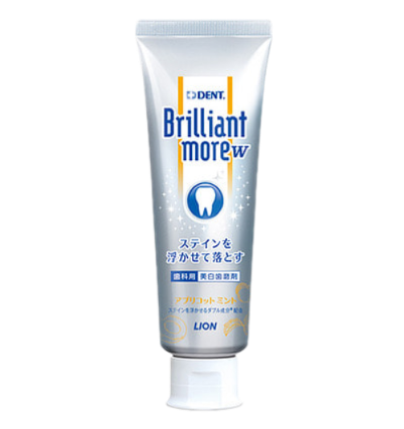 LION DENT Brilliant More Apricot Mint Зубная паста отбеливающая и предотвращающая неприятный запах изо рта, со вкусом абрикоса и мяты, 90 гр.