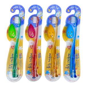 Misorang Детская зубная щетка средней жесткости Toothbrush Wang Ta c колпачком и держателем 1 шт