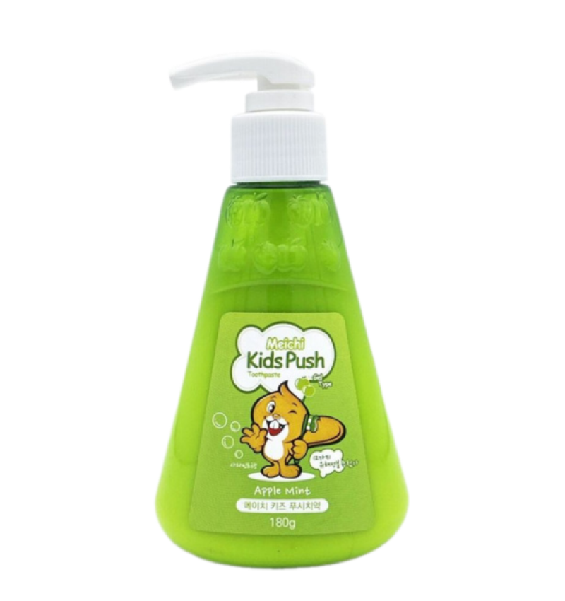 Hanil Зубная паста для детей с экстрактом яблока, ToothPaste Apple Mint Meichi Kids Push 180 гр