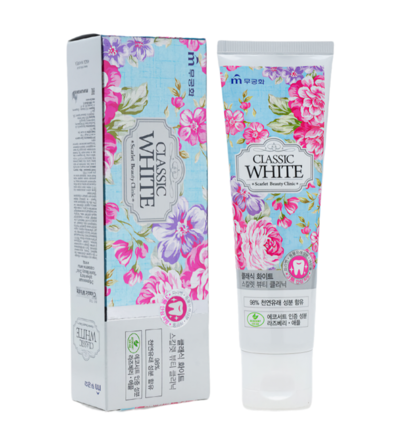 Mukunghwa Зубная паста отбеливающая с ароматом мяты и ягод Classic White Scarlet Beauty Clinic 110 гр