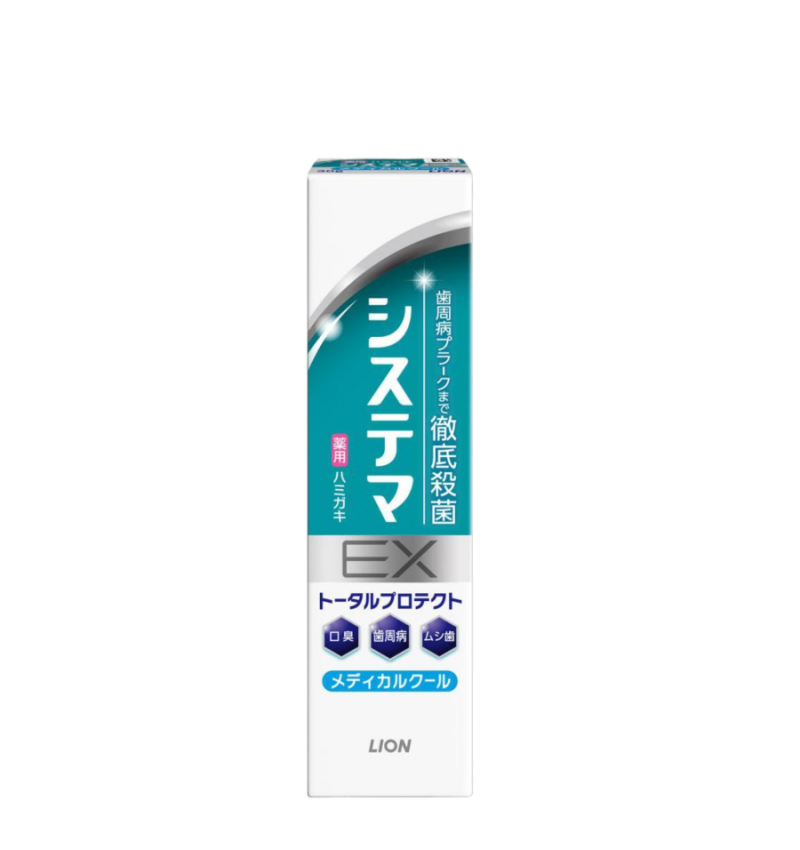 LION Зубная паста "Systema EX Medical Cool" для профилактики болезней десен со вкусом охлаждающего ментола 30 г, коробка мини 30 гр.