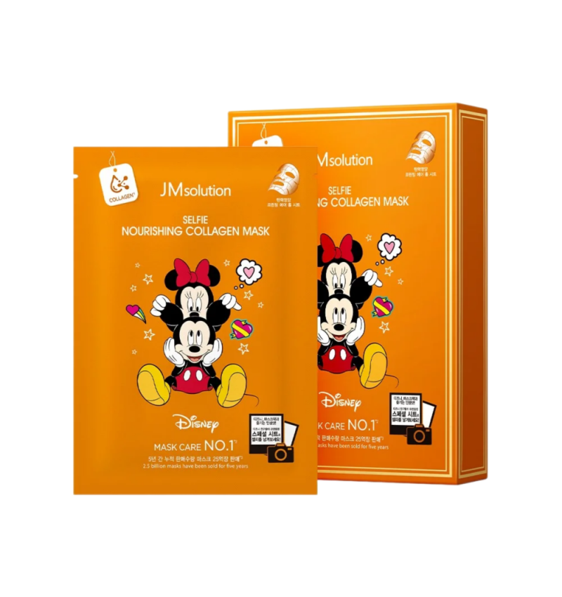 Jmsolution Маска тканевая питательная с коллагеном Disney Collection Selfie Nourishing Collagen 1шт.