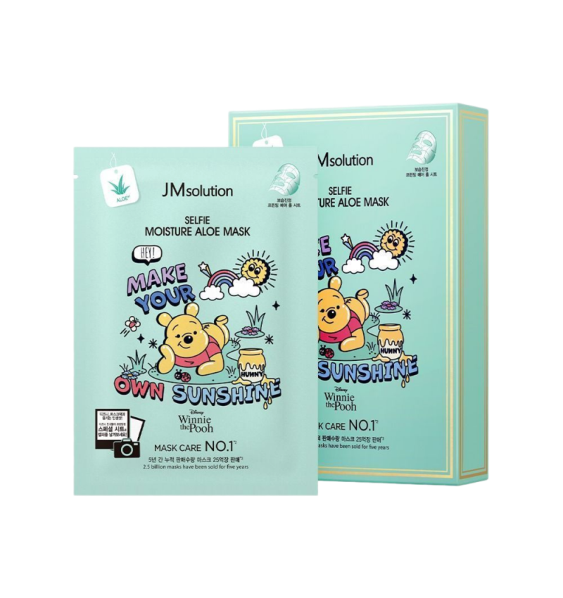 JMSolution Маска тканевая смягчающая с экстрактом алоэ Disney Collection Selfie Moisture Aloe Mask 1