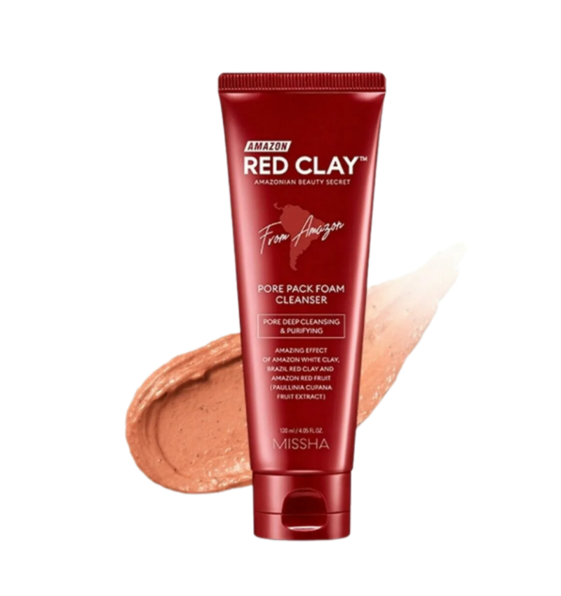 MISSHA Глиняная пенка-маска для очищения Amazon Red Clay Pore Pack Foam Cleanser 120 мл.