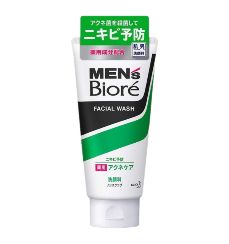 KAO Men's Biore Acne Care Мужская пенка для умывания против акне с освежающим ароматом цитрусов 130 гр.