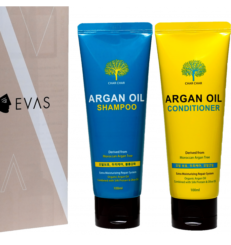 Evas Питательный шампунь для поврежденных волос Char Char Argan Oil Shampoo 100 мл.