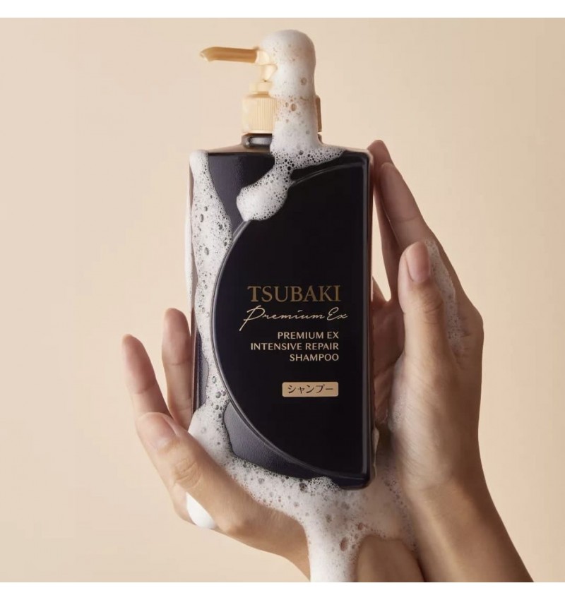 Tsubaki Кондиционер для волос интенсивно восстанавливающий, с маслом камелии, с ароматом камелии и букета роз Shiseido Premium EX 490мл.
