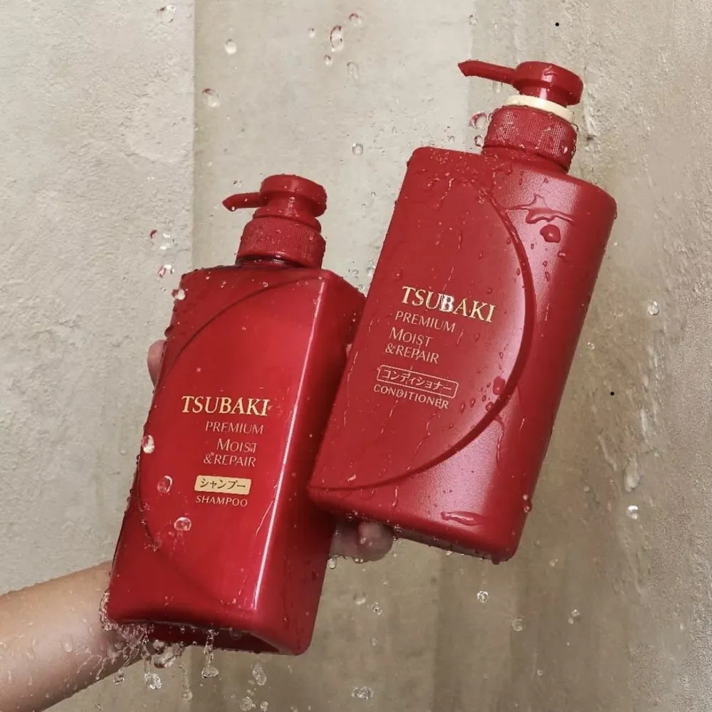 Shiseido Увлажняющий кондиционер для волос с маслом камелии Tsubaki Premium Moist 660 мл мягкая упаковка