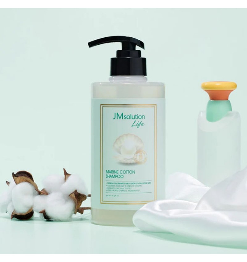 JMSolution Shampoo Life Marine Cotton Шампунь для волос с экстрактом морского хлопка 500 мл.