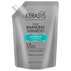 KeraSys Шампунь для волос "Лечение жирной кожи головы" Care Balancing Shampoo Anti-Dandruff for oily scalp 500 мл. запаска