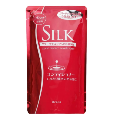 KRACIE Увлажняющий кондиционер для волос с шелком и природным коллагеном, Silk Moist Essence Conditioner  350 мл мягкая упаковка