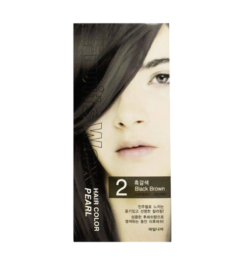 WELCOS Краска для волос на фруктовой основе, Fruits Wax Pearl Hair Color №02 60мл./60 г.