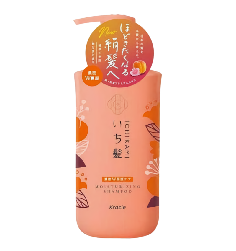 KRACIE Ichikami Double Moisturizing Care Shampoo Шампунь для увлажнения поврежденных волос 480гр.