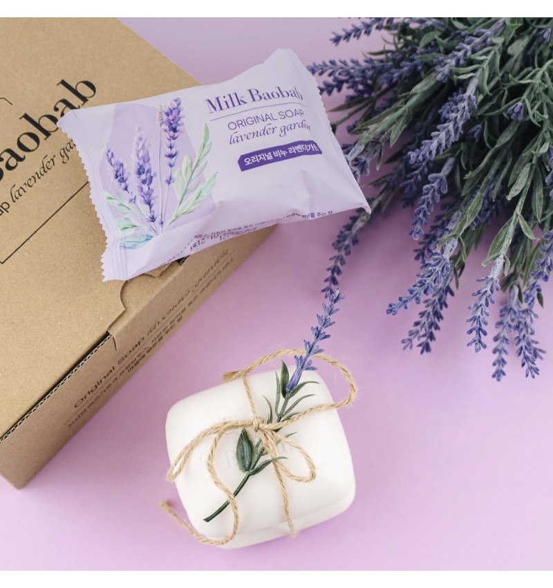Milk Baobab Мыло туалетное кусковое Original Soap Lavendar Garden,100г